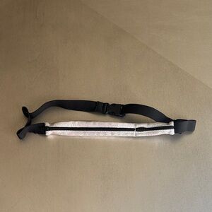 Silver and Black Adjustable Belt